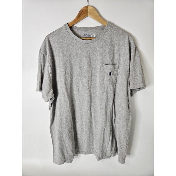 Polo Ralph Lauren Classic Fit Extra Large Gray Blue Pony Rugby Casual Mens - Picture 1 of 5